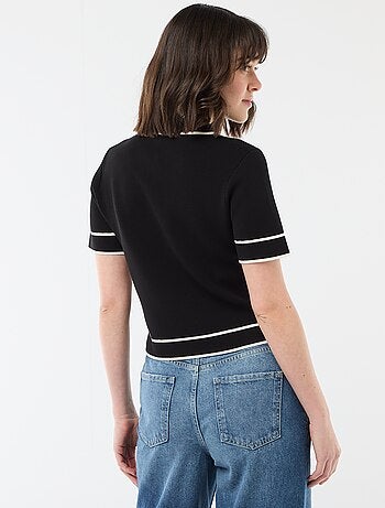 Polo manches courtes en piqué de coton