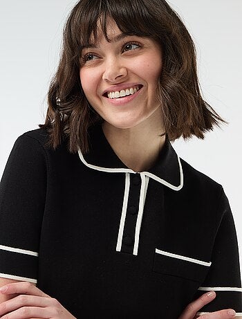 Polo manches courtes en piqué de coton