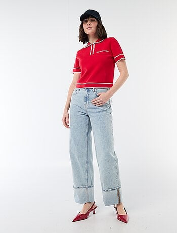 Polo manches courtes en piqué de coton