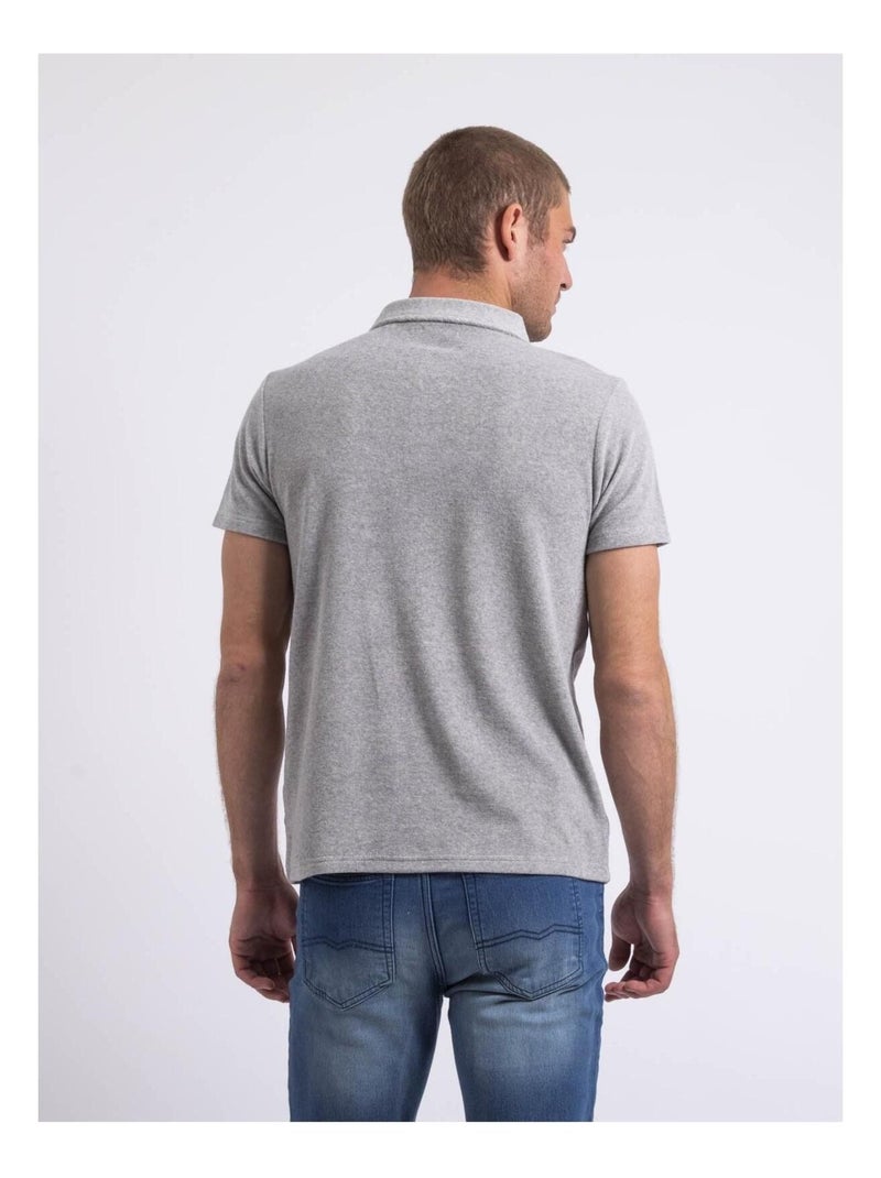 Polo manches courtes éponge PIBARK Gris - Kiabi