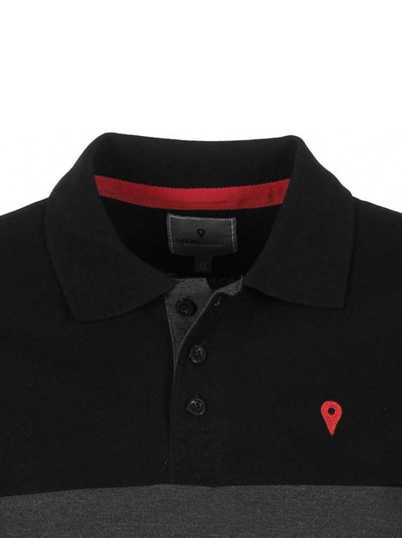 Polo manches courtes garçon ECALOSTE - DEGRE CELSIUS Noir Gris - Kiabi