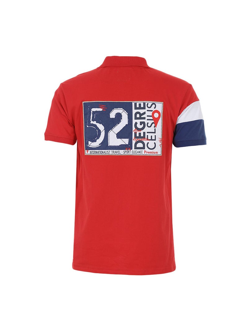 Polo manches courtes garçon ECICOLOR - DEGRE CELSIUS Rouge - Kiabi