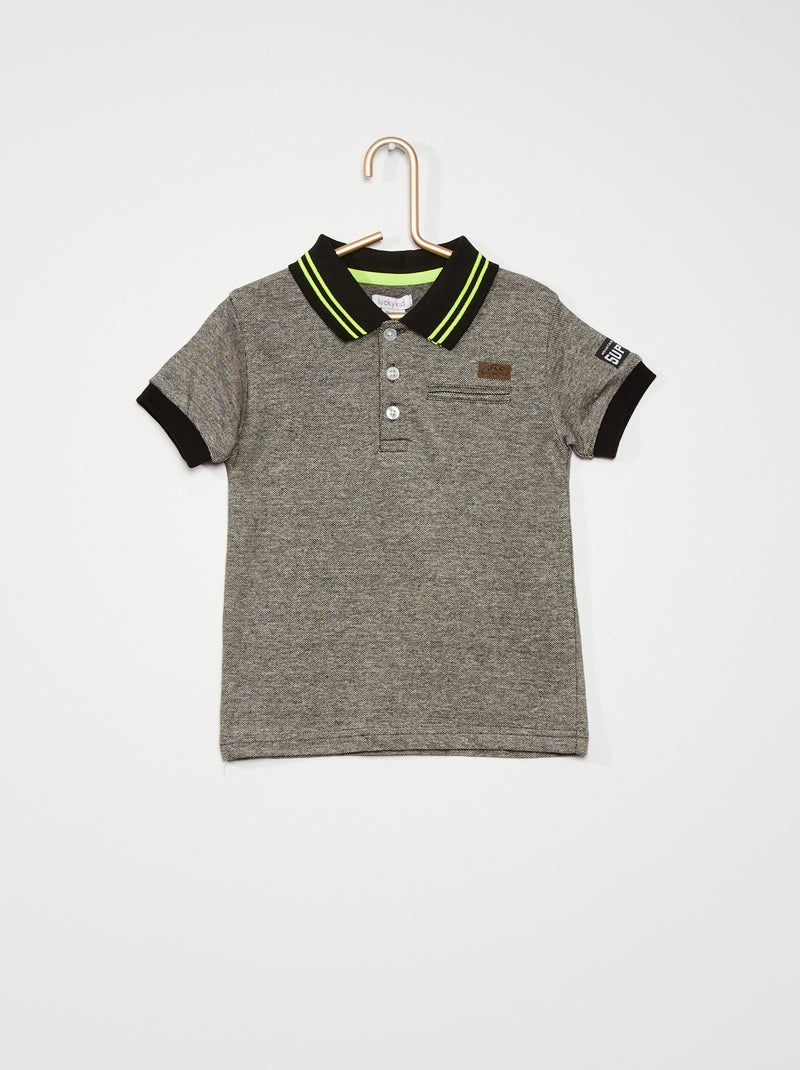 Polo manches courtes gris - Kiabi