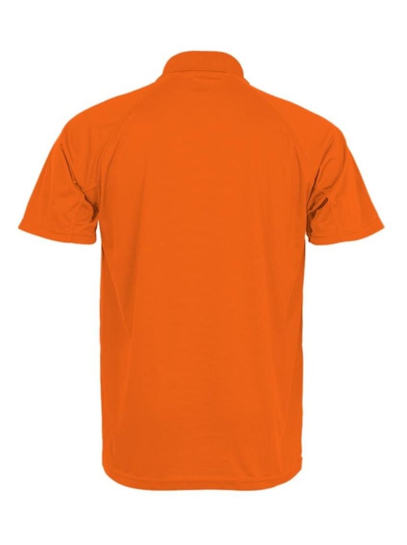 Polo manches courtes impact - spiro Orange clair - Kiabi