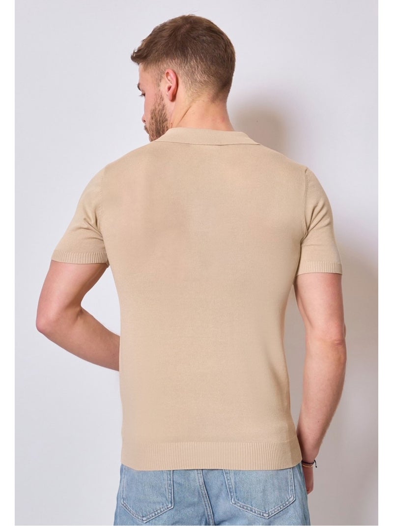 Polo manches courtes Kebello Beige - Kiabi