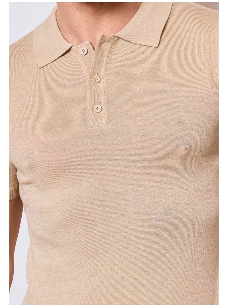 Polo manches courtes Kebello Beige - Kiabi