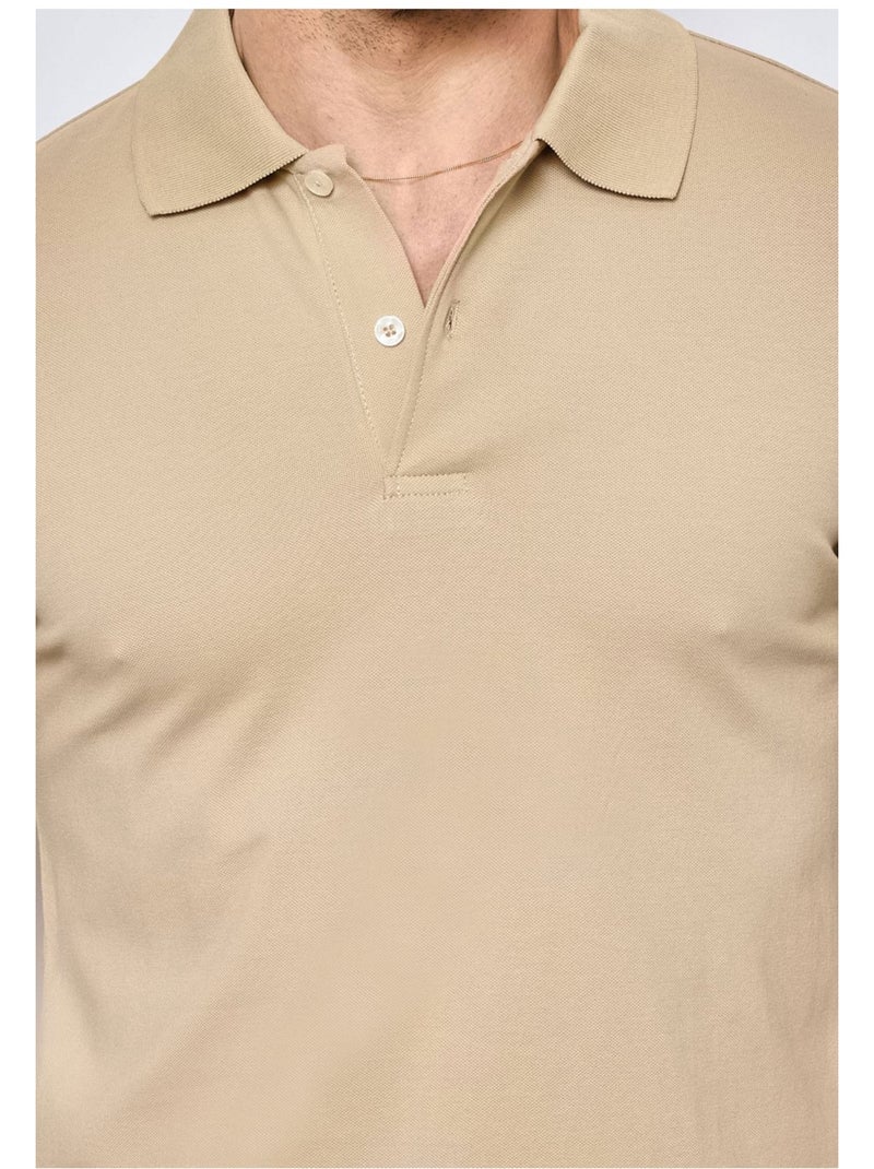 Polo manches courtes Kebello Beige - Kiabi