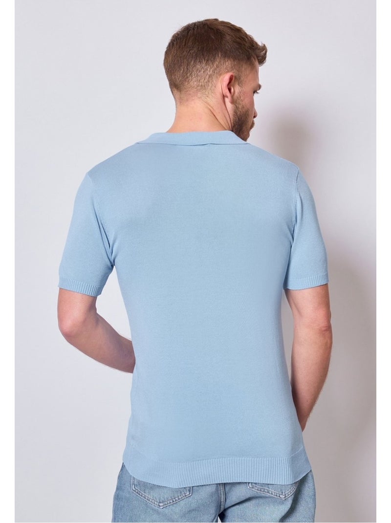 Polo manches courtes Kebello Bleu ciel - Kiabi