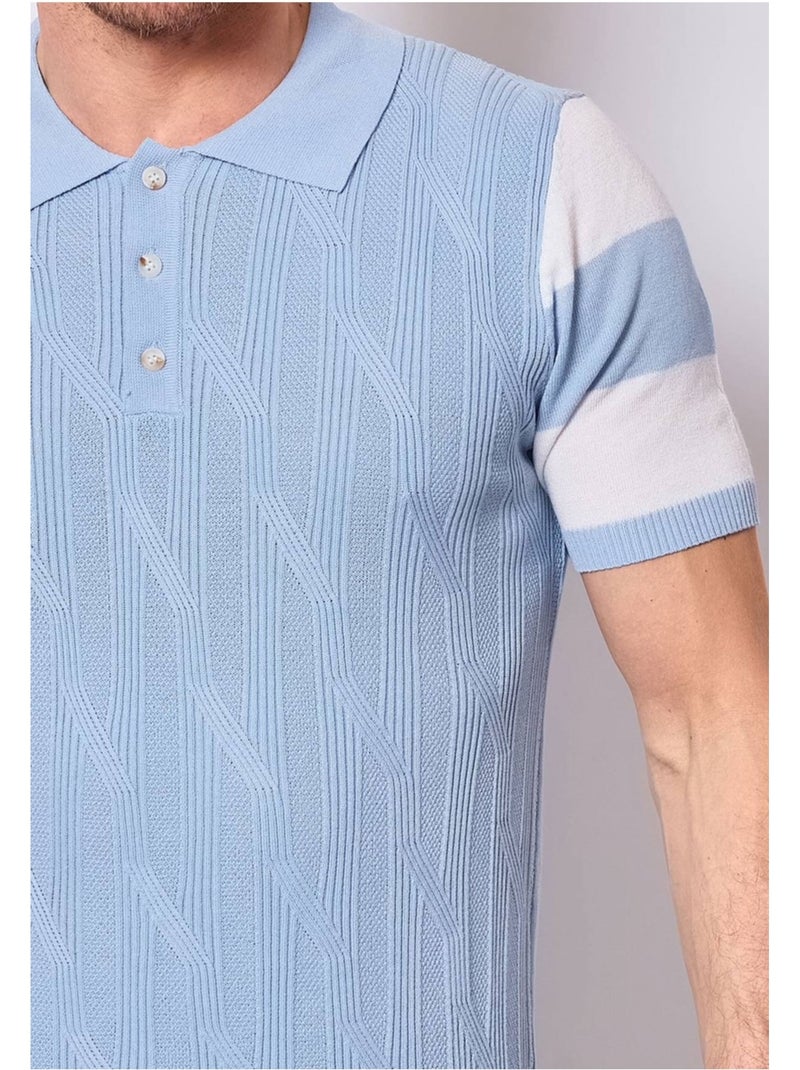 Polo manches courtes Kebello Bleu ciel - Kiabi