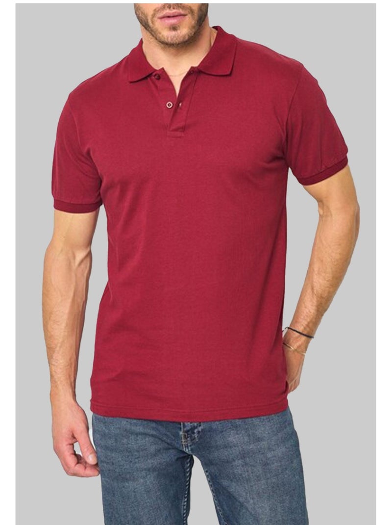 Polo manches courtes Kebello Bordeaux - Kiabi