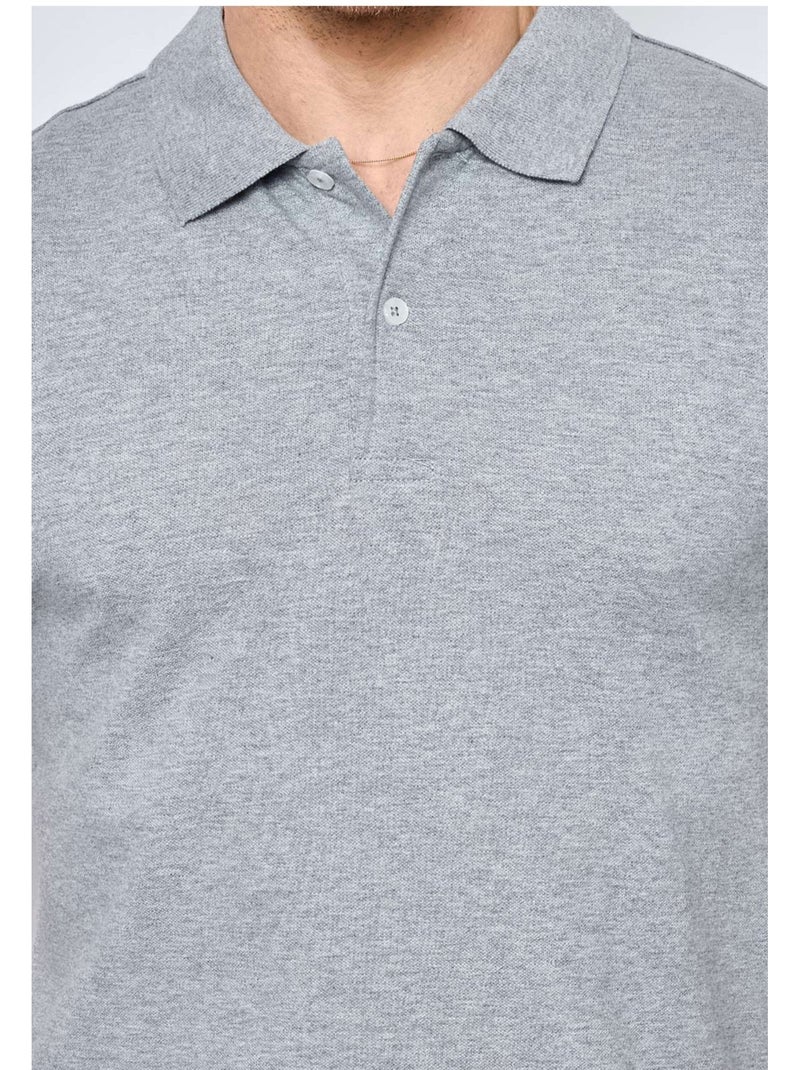 Polo manches courtes Kebello Gris - Kiabi