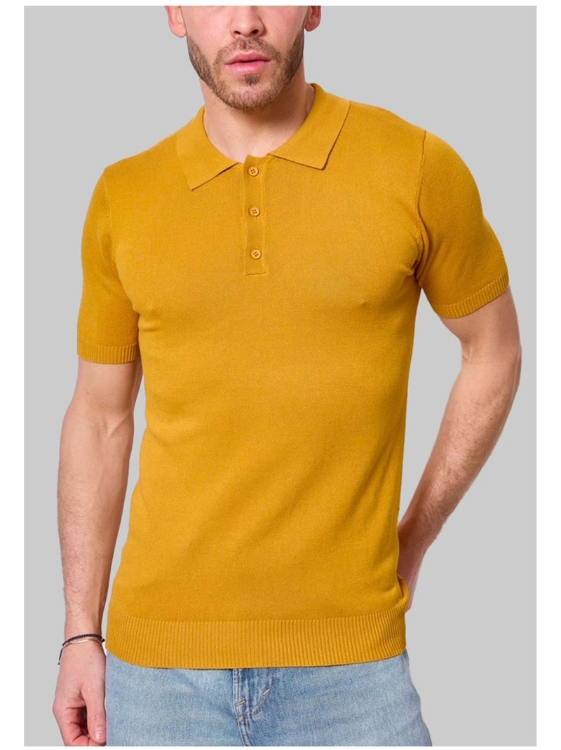 Polo manches courtes Kebello Jaune - Kiabi