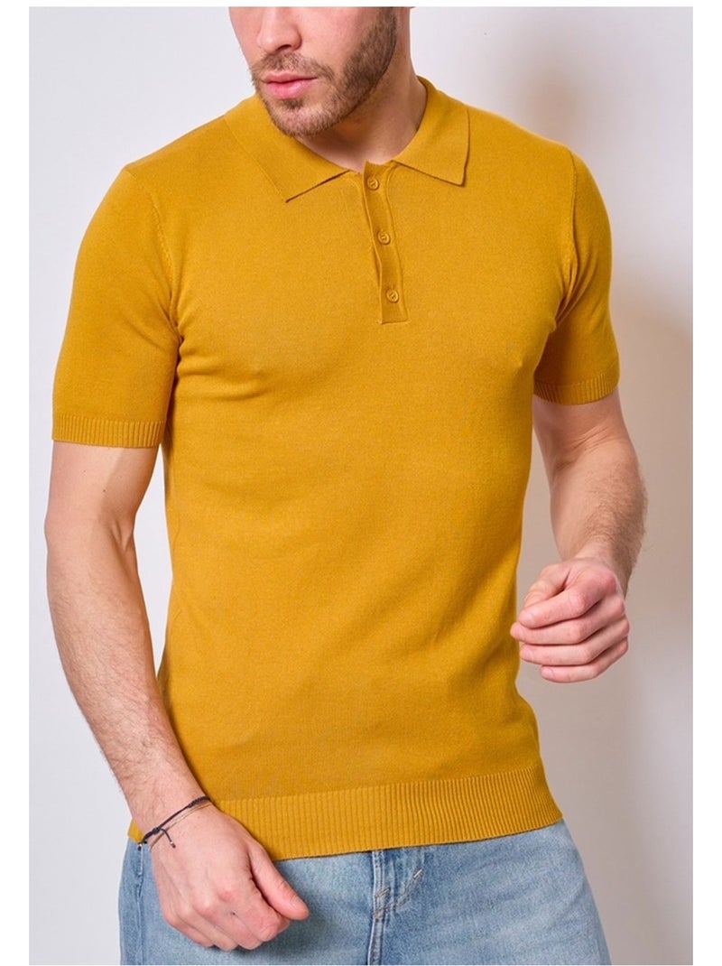 Polo manches courtes Kebello Jaune - Kiabi