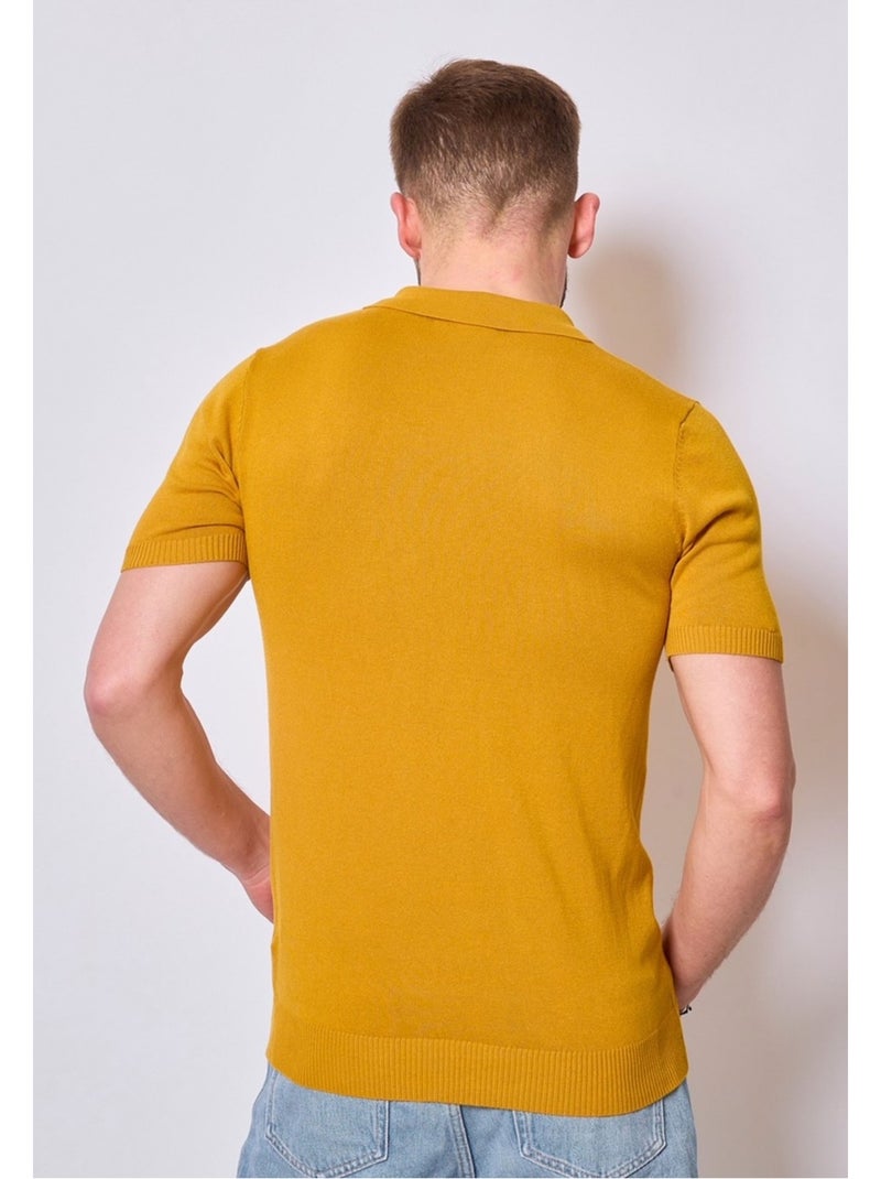Polo manches courtes Kebello Jaune - Kiabi