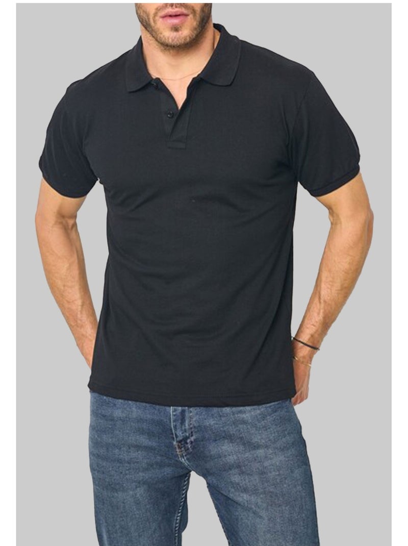 Polo manches courtes Kebello Noir Noir - Kiabi