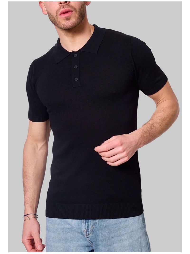 Polo manches courtes Kebello Noir Noir - Kiabi