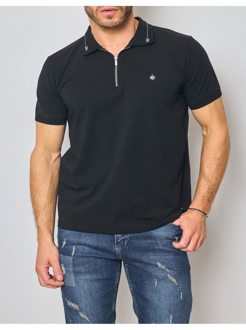 Polo manches courtes Kebello Noir Noir - Kiabi