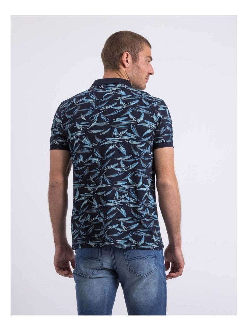 Polo manches courtes motifs PABRUNO Bleu marine - Kiabi