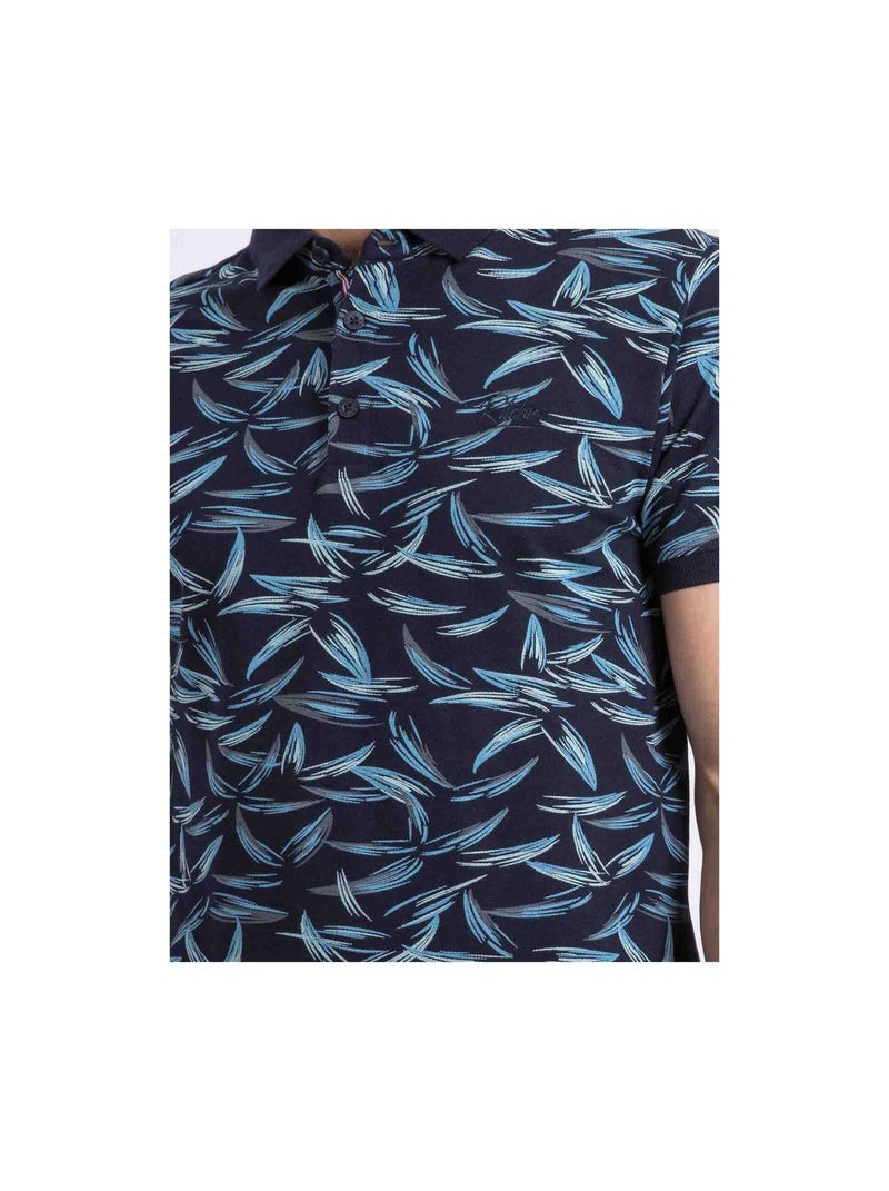 Polo manches courtes motifs PABRUNO Bleu marine - Kiabi