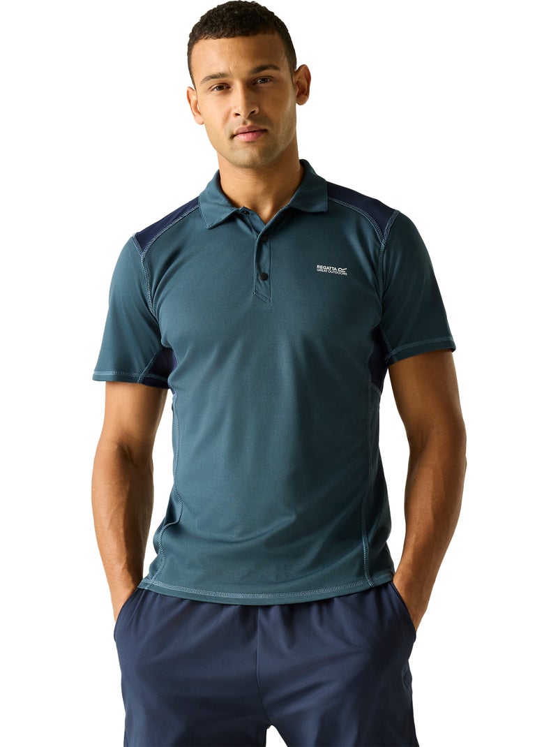 Polo manches courtes motif/style logo virda - regatta Bleu nuit - Kiabi