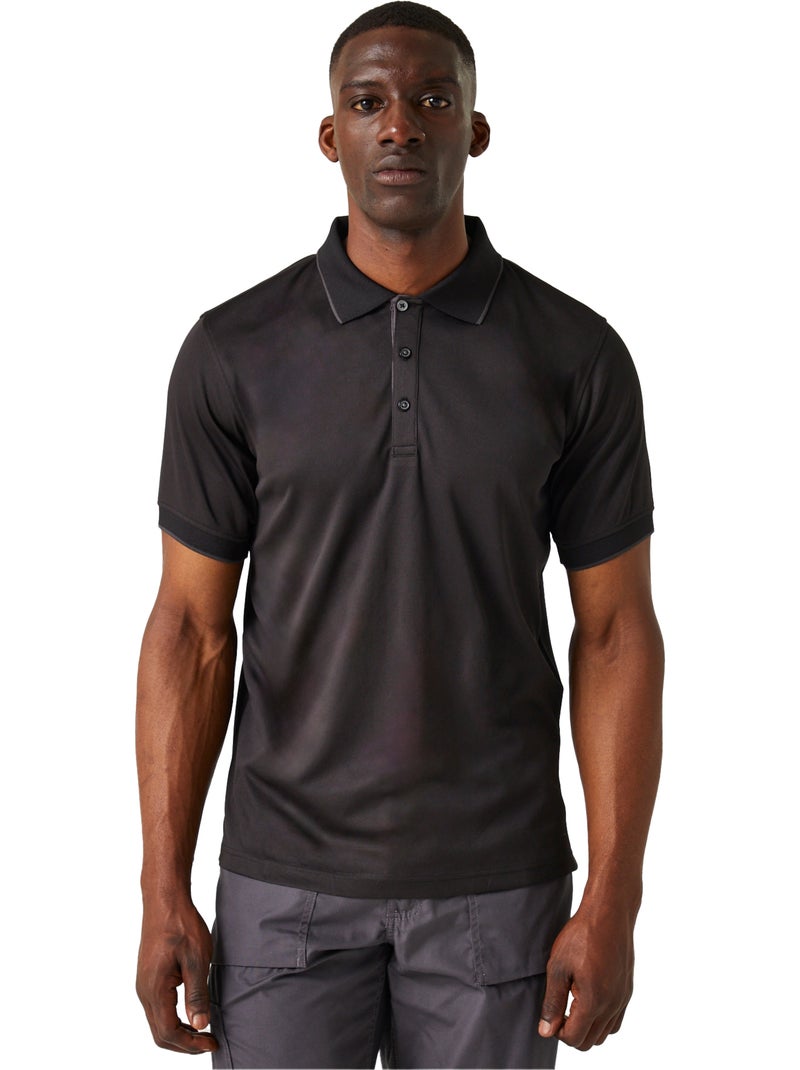 Polo manches courtes navigate - regatta professional Noir Gris Noir - Kiabi