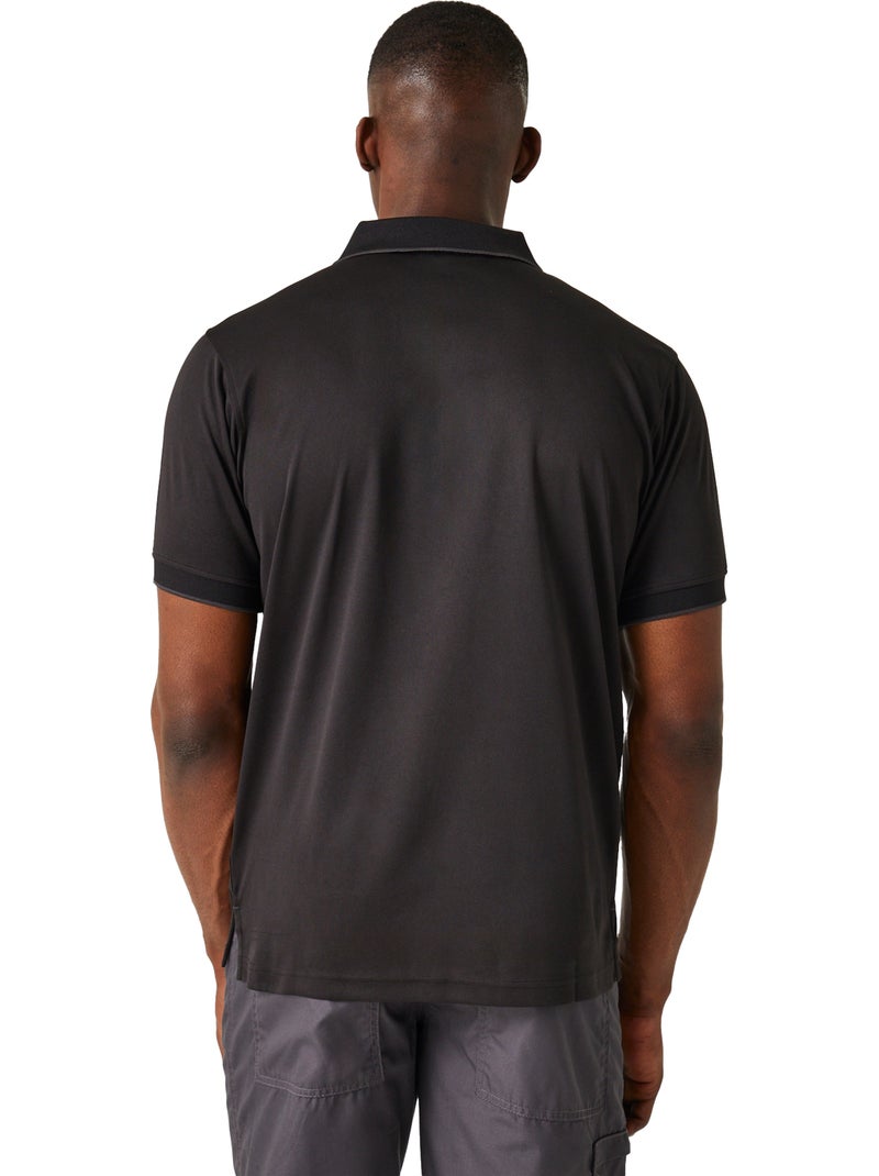 Polo manches courtes navigate - regatta professional Noir Gris Noir - Kiabi