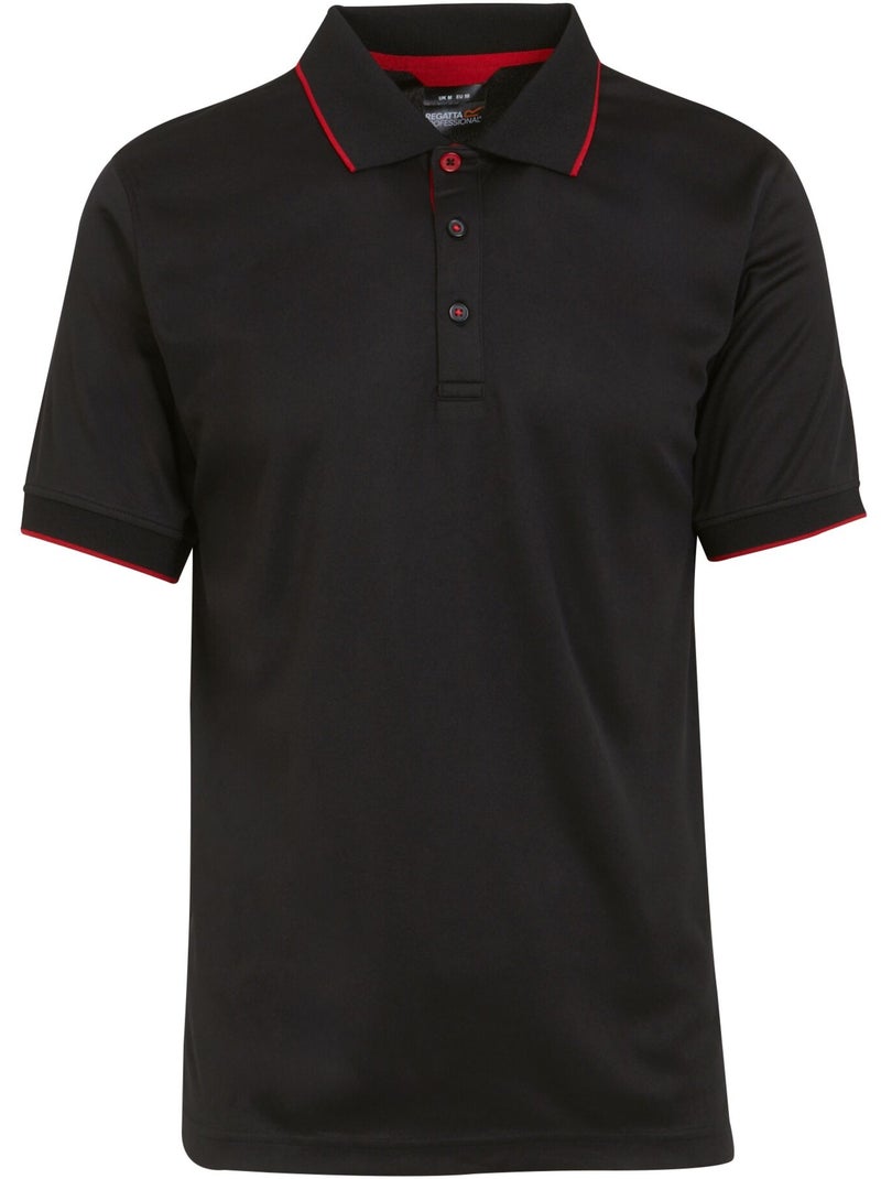 Polo manches courtes navigate - regatta professional Noir Rouge - Kiabi