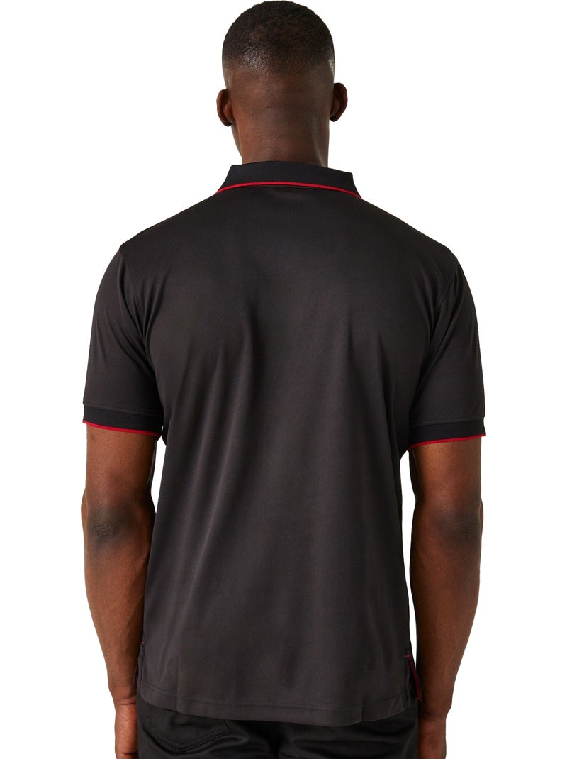 Polo manches courtes navigate - regatta professional Noir Rouge - Kiabi