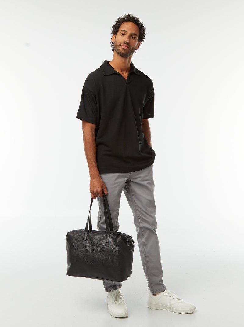 Polo manches courtes noir - Kiabi