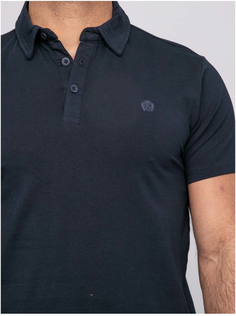 Polo manches courtes PACIRAX Bleu marine - Kiabi