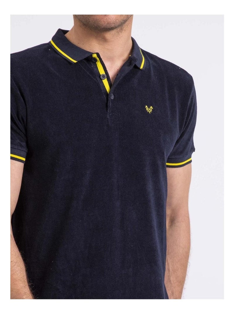 Polo manches courtes PAMEDI Bleu marine - Kiabi