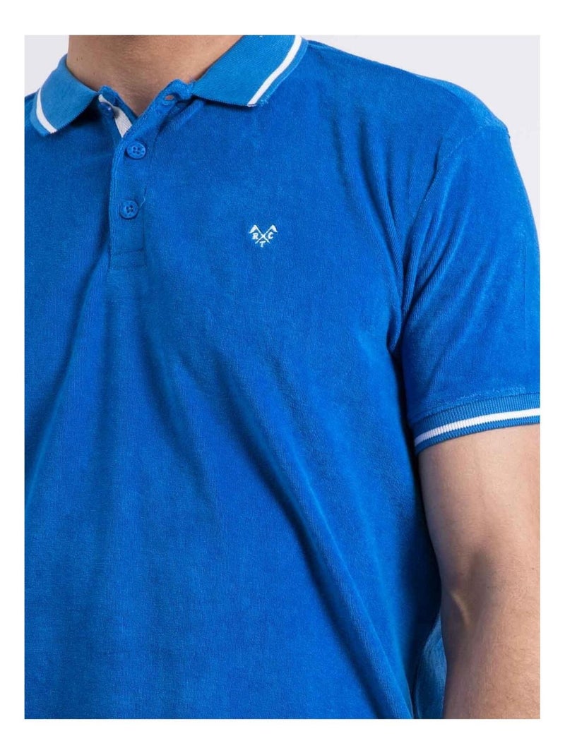 Polo manches courtes PAMEDI Bleu roi - Kiabi