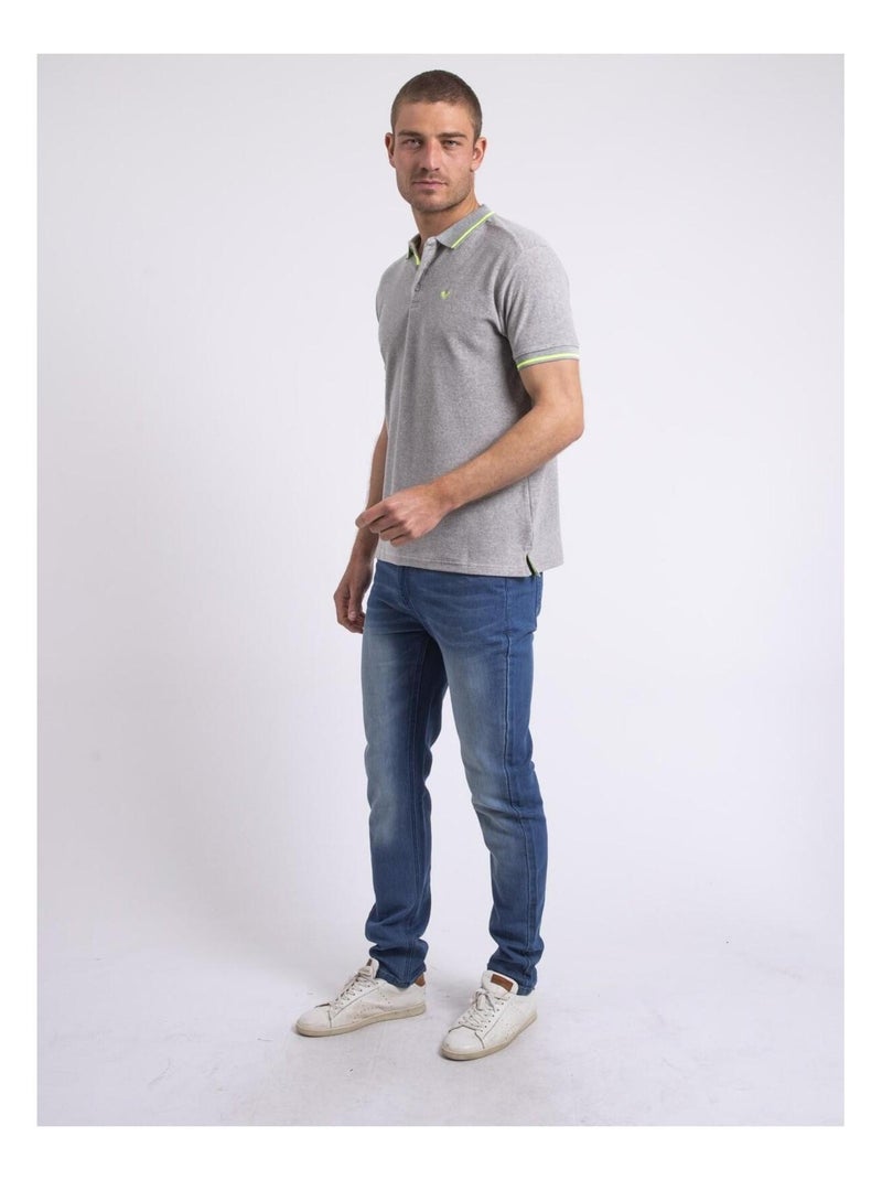 Polo manches courtes PAMEDI Gris - Kiabi