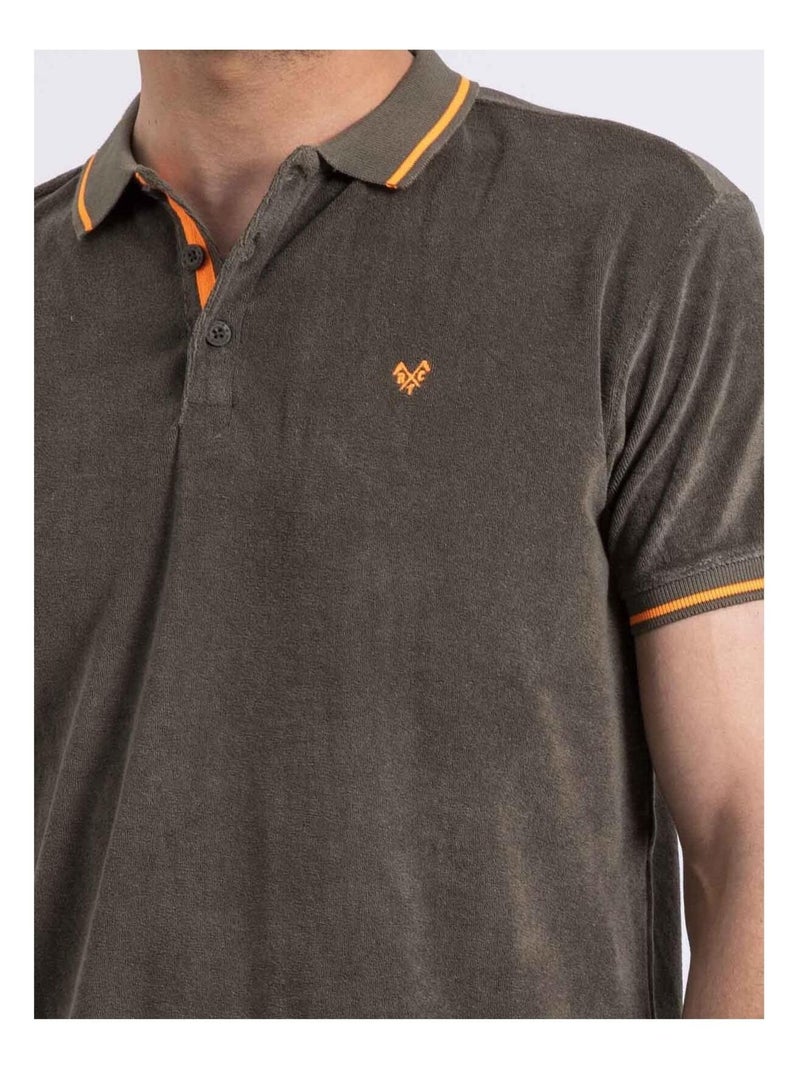 Polo manches courtes PAMEDI Kaki - Kiabi