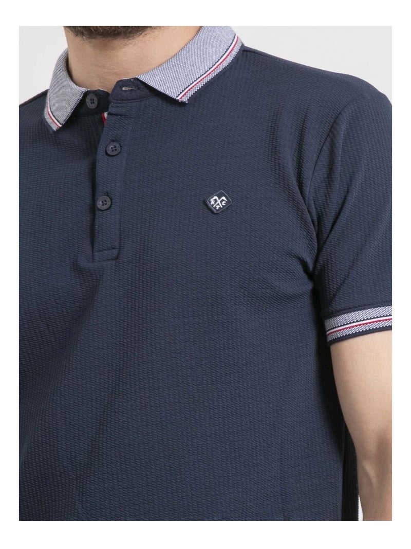 Polo manches courtes PEPATEO Bleu marine - Kiabi
