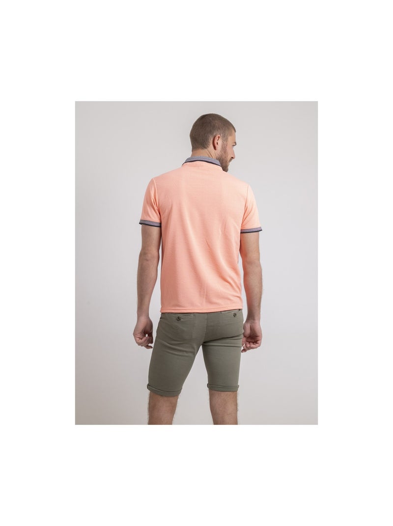 Polo manches courtes PEPATEO Orange corail - Kiabi