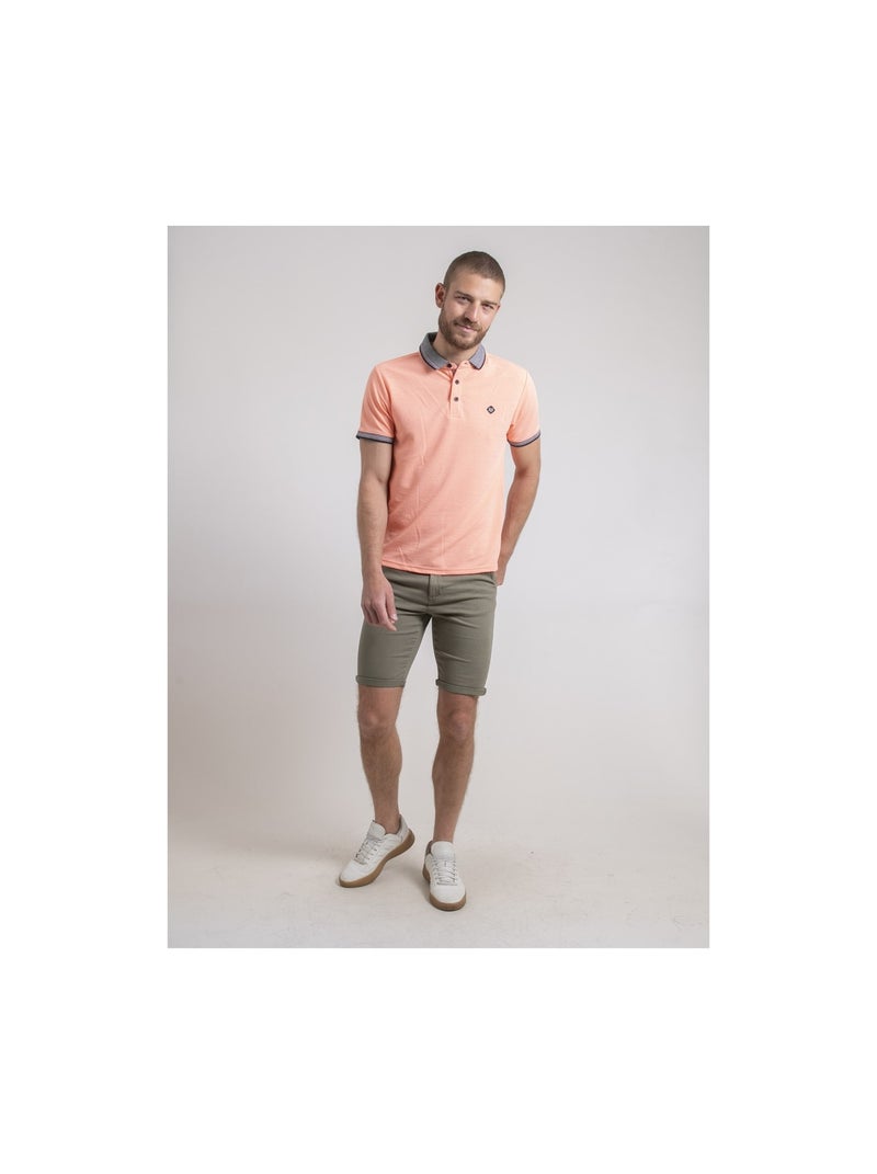 Polo manches courtes PEPATEO Orange corail - Kiabi
