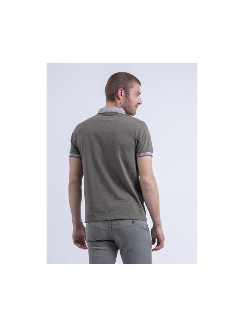 Polo manches courtes PIMALIK Kaki - Kiabi