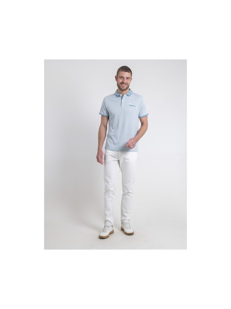 Polo manches courtes POULILIO Bleu - Kiabi