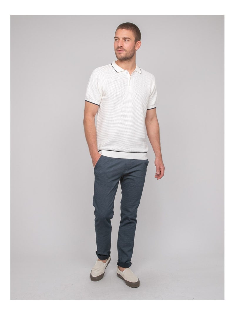 Polo manches courtes pur coton ALFA Ecru - Kiabi