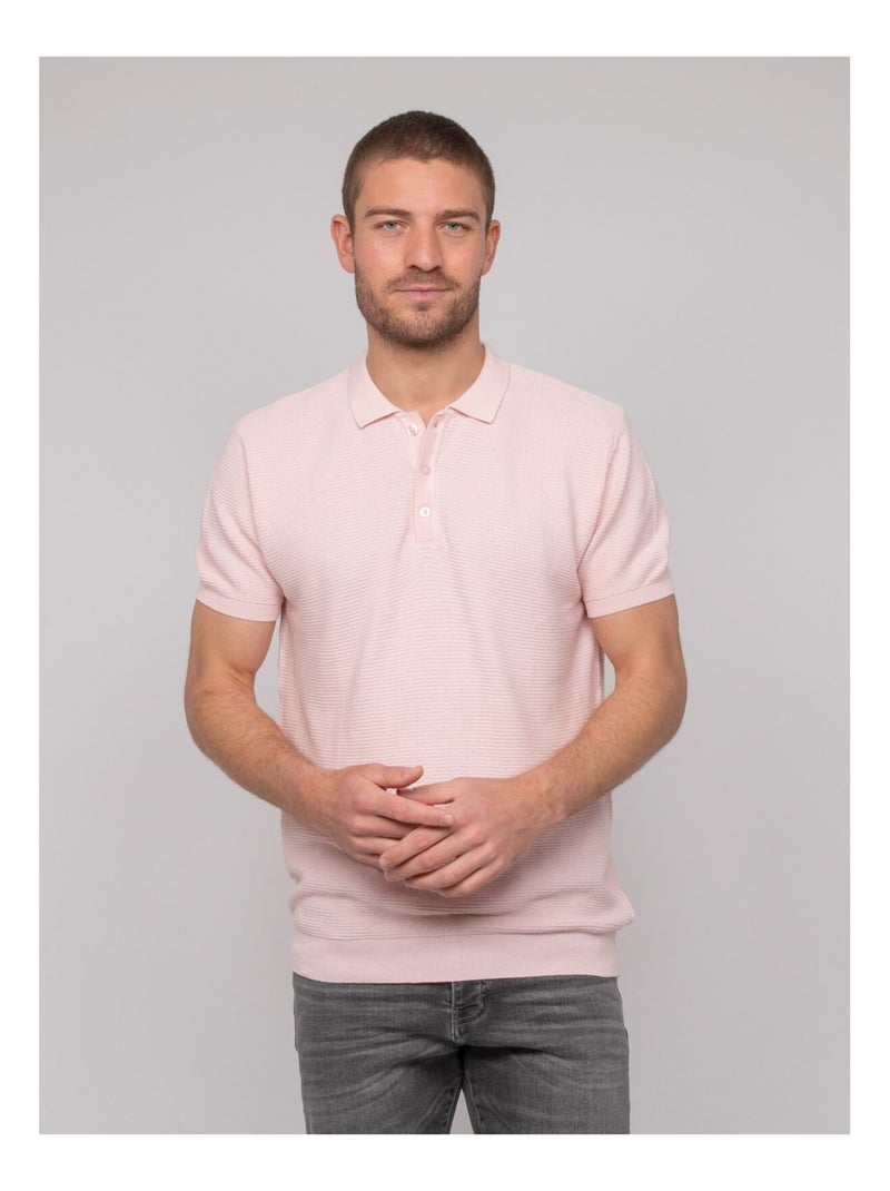 Polo manches courtes pur coton ARTAK Rose - Kiabi