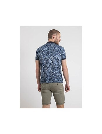 Polo manches courtes pur coton motifs PEPITONG