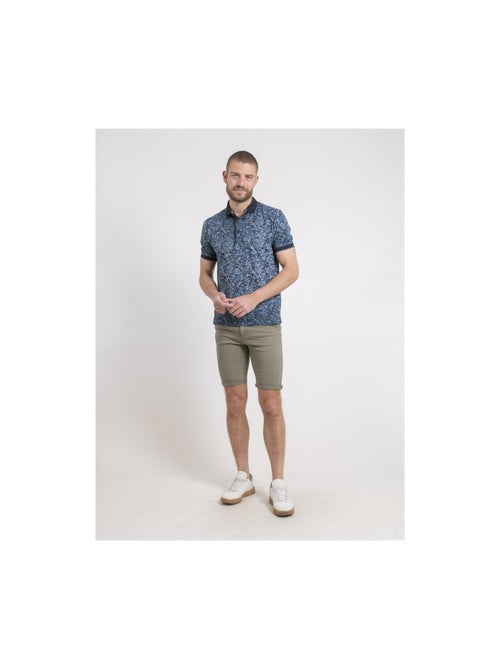 Polo manches courtes pur coton motifs PEPITONG - Kiabi