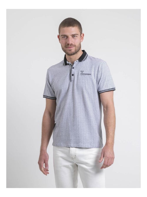 Polo manches courtes pur coton motifs PIROULIO - Kiabi
