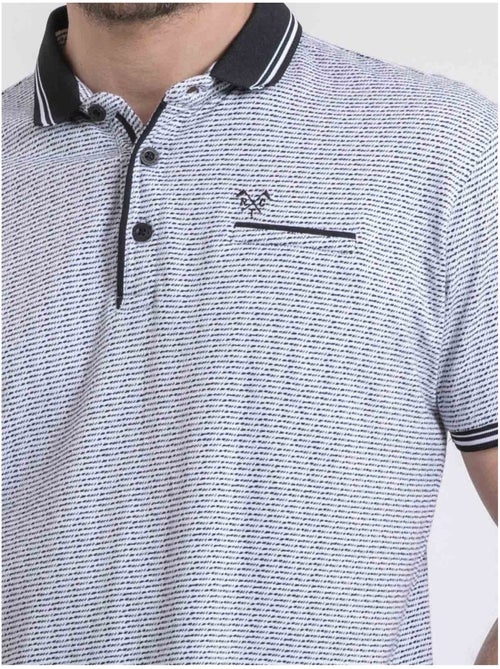 Polo manches courtes pur coton motifs PIROULIO - Kiabi