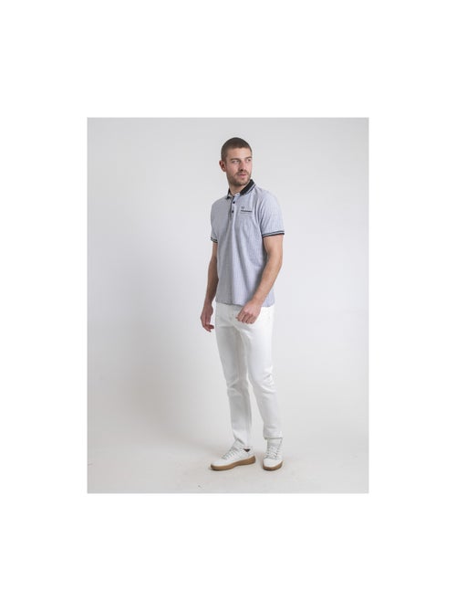 Polo manches courtes pur coton motifs PIROULIO - Kiabi