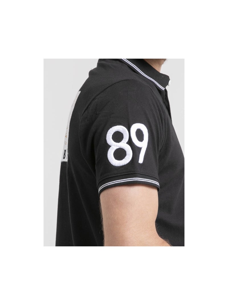 Polo manches courtes pur coton PAHDU Noir - Kiabi