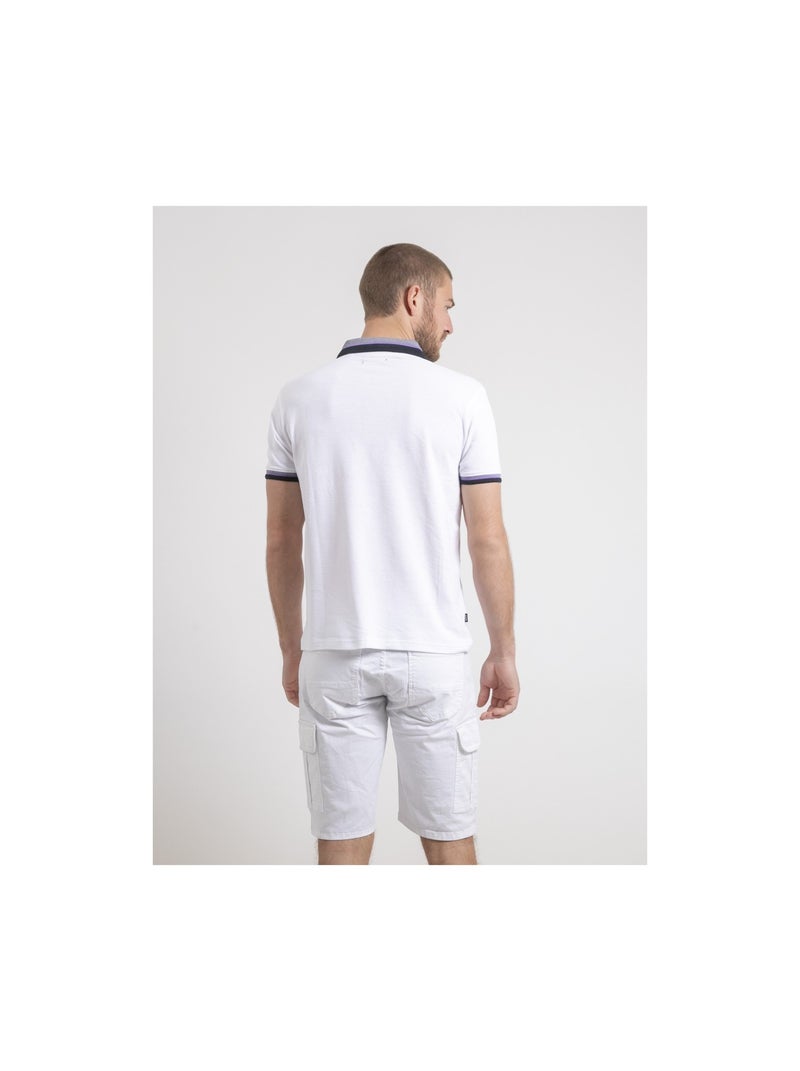 Polo manches courtes pur coton PEPANOLO Blanc - Kiabi