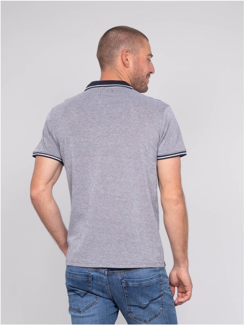 Polo manches courtes pur coton pigaston Noir - Kiabi
