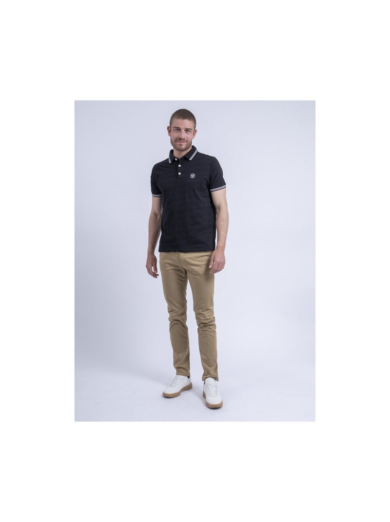 Polo manches courtes pur coton PILIAS Noir - Kiabi